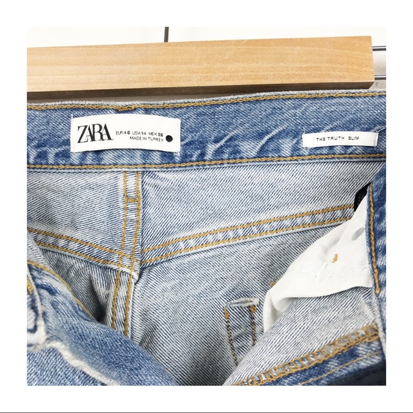 Zara The Truth Slim Jeans in Sky Blue Size 14 - Picture 10 of 14